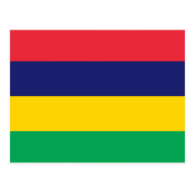 Flagga av Mauritius Vykort