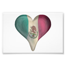 Flagga av Mexico i en hjärta Fotokonst