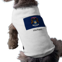 Flagga av Michigan Djur Tshirt