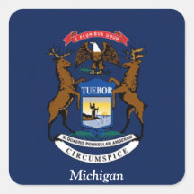 Flagga av Michigan Klistermärken