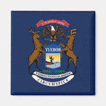 Flagga av Michigan Kylskåpmagneter
