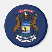 Flagga av Michigan Magneter För Kylskåp