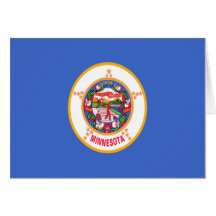 Flagga av Minnesota Hälsnings Kort