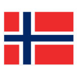 Flagga av norgen vykort