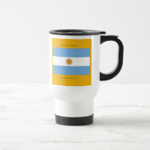 Flagga av Republiken Argentina. Kaffe Muggar