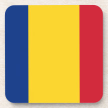 Flagga av rumänien glas underlägg