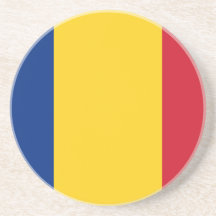 Flagga av rumänien underlägg för glas