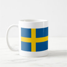 Flagga av sverigekaffemuggen