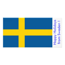 Flagga av sverigen, glad helg från sverige foto kort
