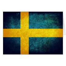 Flagga av sverigen hälsnings kort