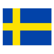 Flagga av sverigen vykort