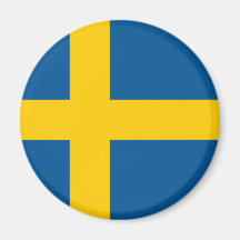 Flagga av sverigerundamagneten magnet för kylskåp