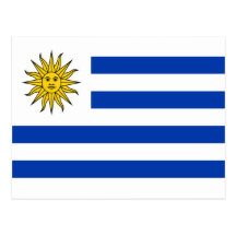 Flagga av Uruguay Vykort