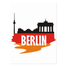 Flagga Berlin Vykort