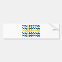 Flagga för Dala hästsverige Bildekaler