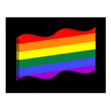 flagga för gay pride 3D Vykort