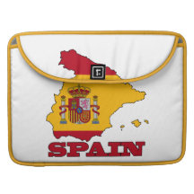 Flagga i karta av Spanien Sleeve För MacBooks
