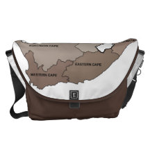 Flagga och karta av Sydafrika Messenger Bag