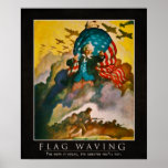 Flagga som vinkar parodiaffischen