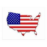flagga USA Vykort