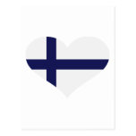 Flaggafinland hjärta vykort