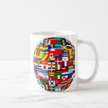 Flaggajordklot Kaffe Muggar