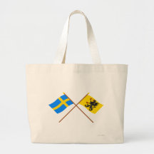 Flaggor för korsad sverige- och Södermanlands län Kassar