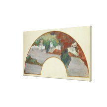 Fläkt c.1879 (gouachen & pastell på silke) canvasdukar med gallerikvalitet