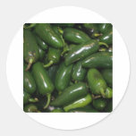 Flamin hettgrönt Jalepeno pepprar konst Klistermärke