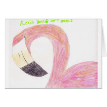 Flamingo Hälsningskort