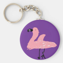 Flamingonyckelring