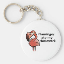 Flamingos åt min läxa nyckelringar