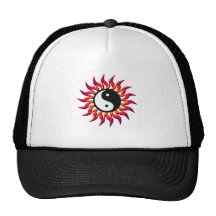Flamma den Yin Yang solen Trucker Kepsar
