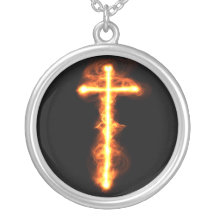 Flammande argt halsband