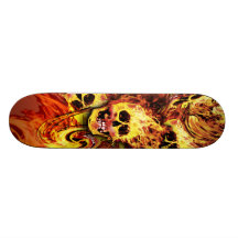 Flammande döskallarSkateboard