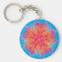 Flammande kaleidoscope nyckel ringar