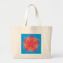 Flammande kaleidoscope tote bag