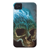 Flammande skalle Case-Mate iPhone 4 fodral