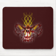 Flammenschädel skull flames mauspads