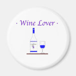 FLASKA FÖR VIN LOVER_BLUE MAGNETER FÖR KYLSKÅP