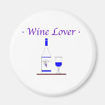 FLASKA FÖR VIN LOVER_BLUE MAGNETER FÖR KYLSKÅP