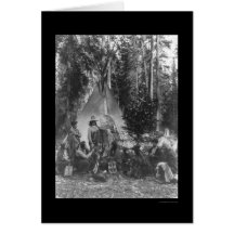 Flathead indisk Pre-Jul som samlar 1916 Hälsningskort
