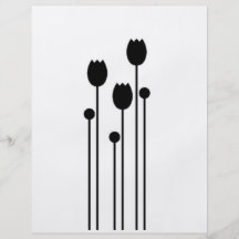 Flayer Karten design tulpe schwarz blume modern Personalisierte Flyer