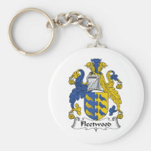 Fleetwood familjvapensköld nyckel ring