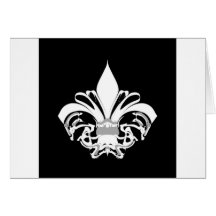 Fleur De Lis 9 Hälsnings Kort