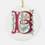Fleur-de-lis B Monogram Jul Dekorationer