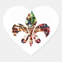fleur-de-lis: Fantastisk röd gnistradesign Klistermärken