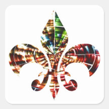 fleur-de-lis: Fantastisk röd gnistradesign Klistermärke