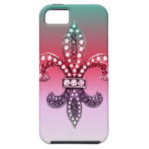 Fleur De Lis Flor New Orleans mång- juvelgnistra iPhone 5 Cases