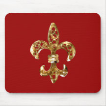 Fleur De Lis Gold Mousepad